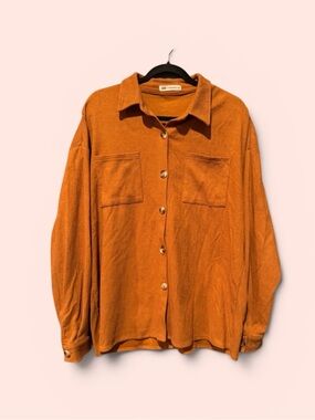 12th Tribe Orange Button Down Shirt